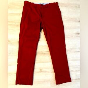 POLO Ralph Lauren Men’s 34/32 Red Stretch Jeans Straight Fit Chino Cotton Twill